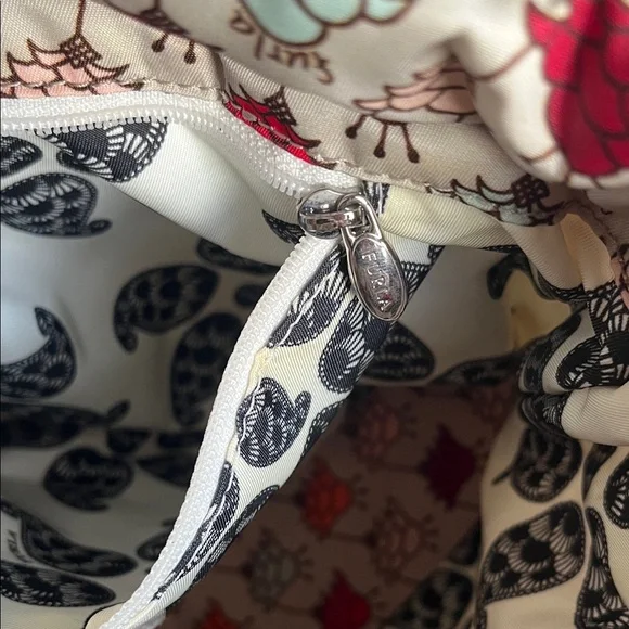 Furla Puffer Bag Light Blue with Dandelion Paisley Design
